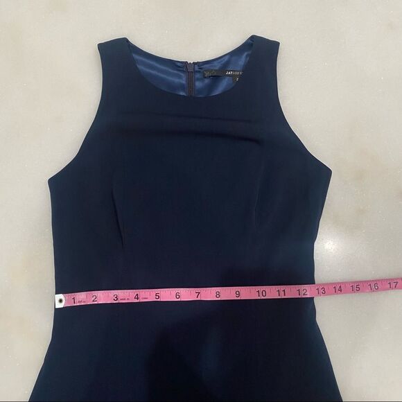 Jay Godfrey Navy Blue Ruffle Cocktail Mini Dress - Picture 8 of 12